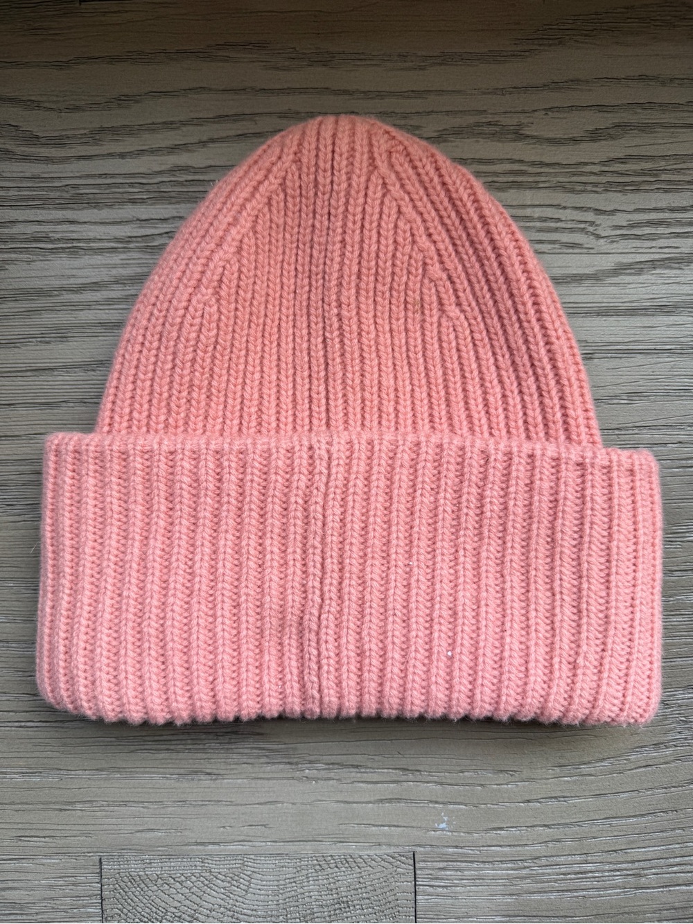 Acne Studios Pink Fold-Over Ribbed Beanie - Picture 2 of 4